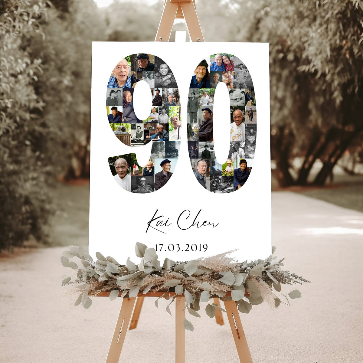 90 Birthday Photo Collage