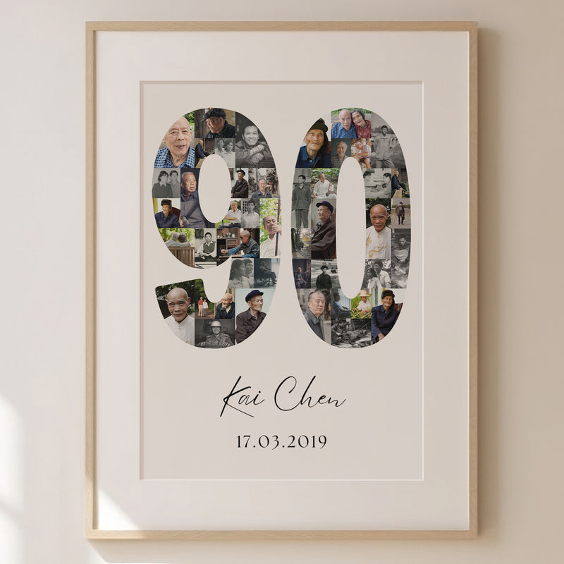 90 Birthday Photo Collage