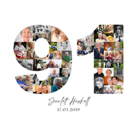 91 Birthday Photo Collage