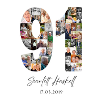 91 Birthday Photo Collage