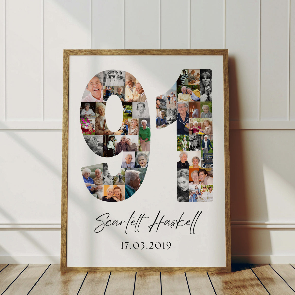 91 Birthday Photo Collage