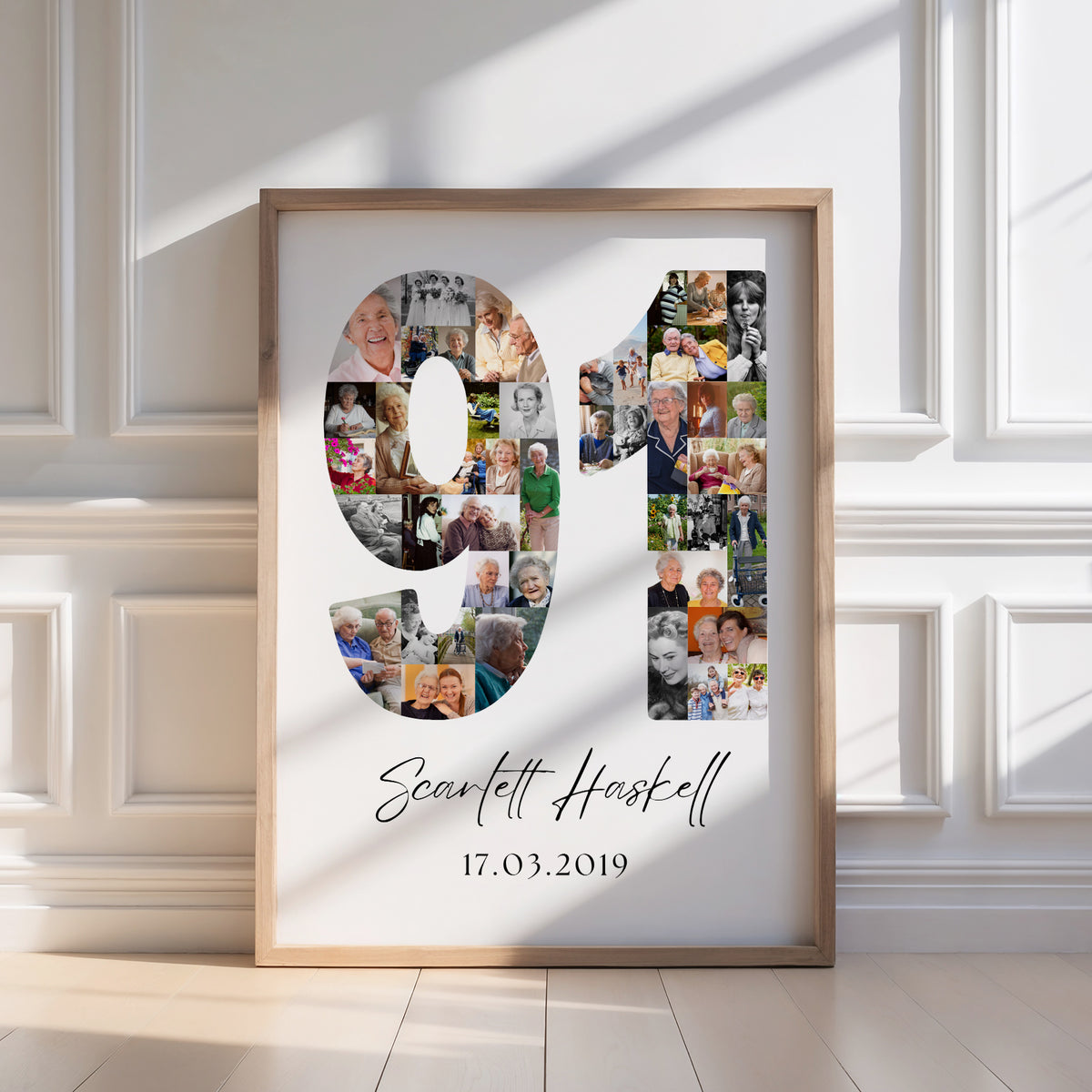 91 Birthday Photo Collage