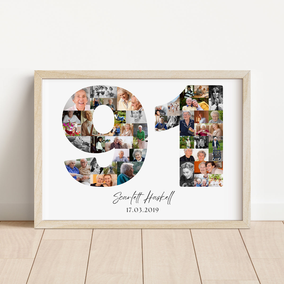 91 Birthday Photo Collage