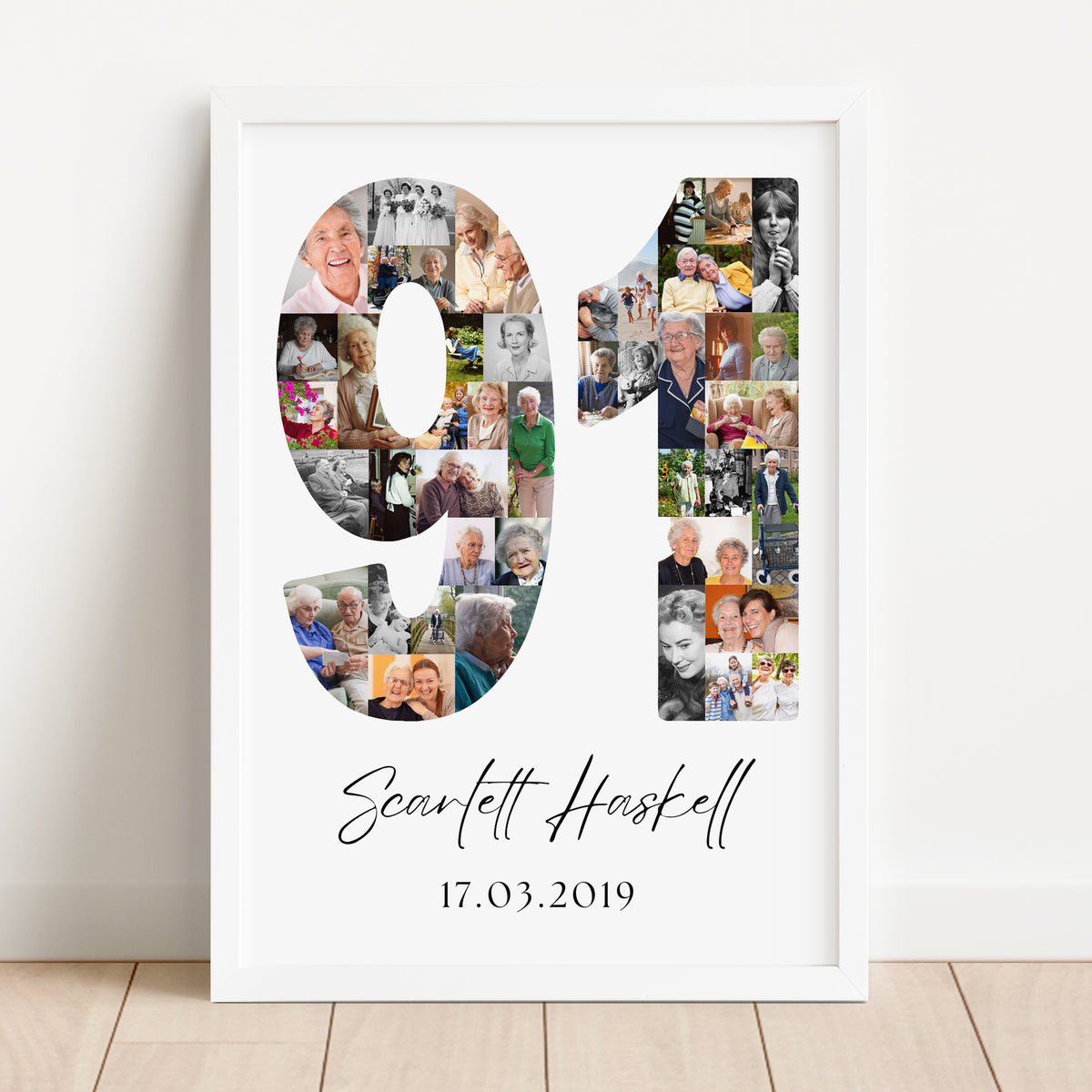 91 Birthday Photo Collage