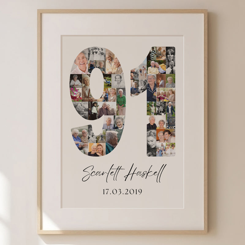 91 Birthday Photo Collage
