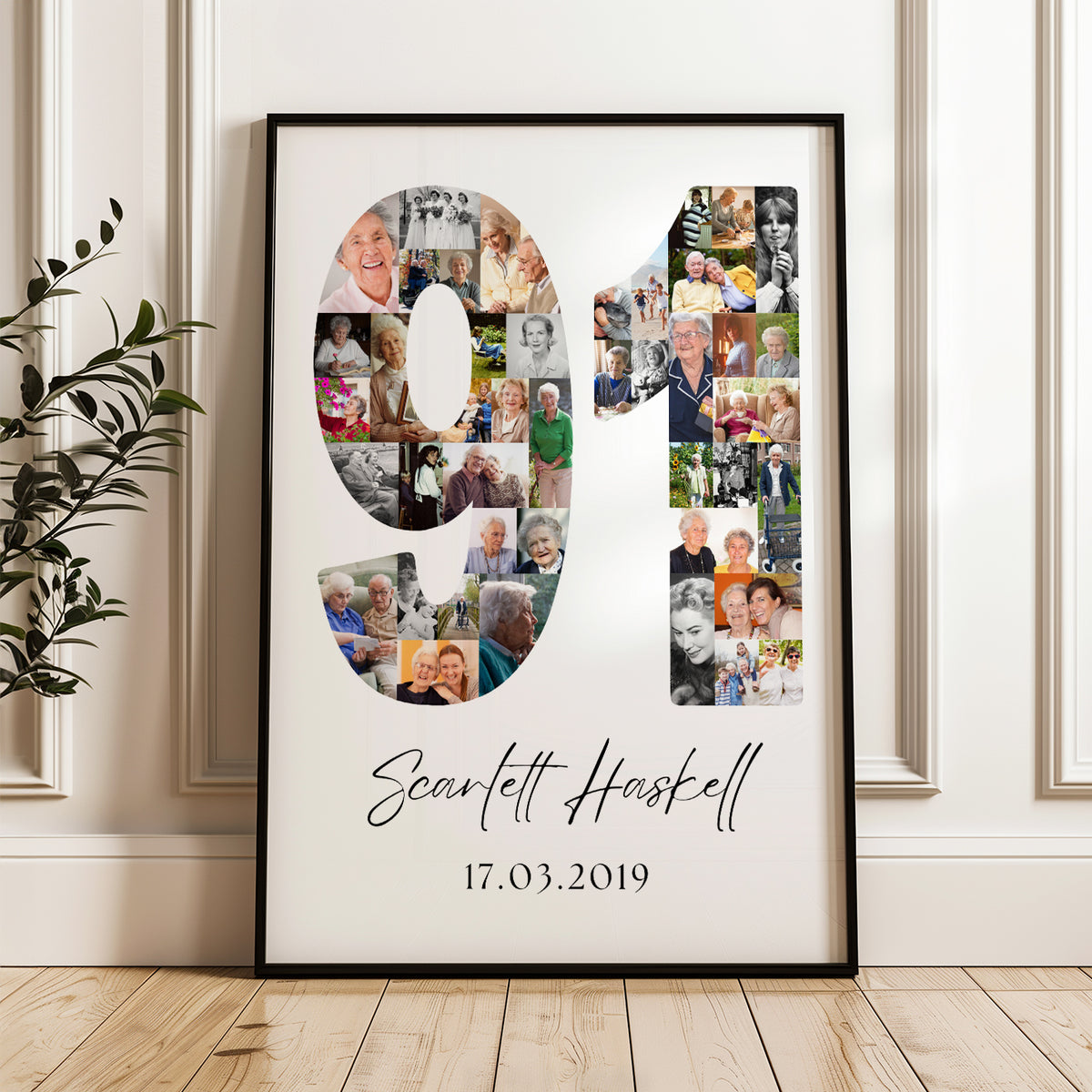91 Birthday Photo Collage