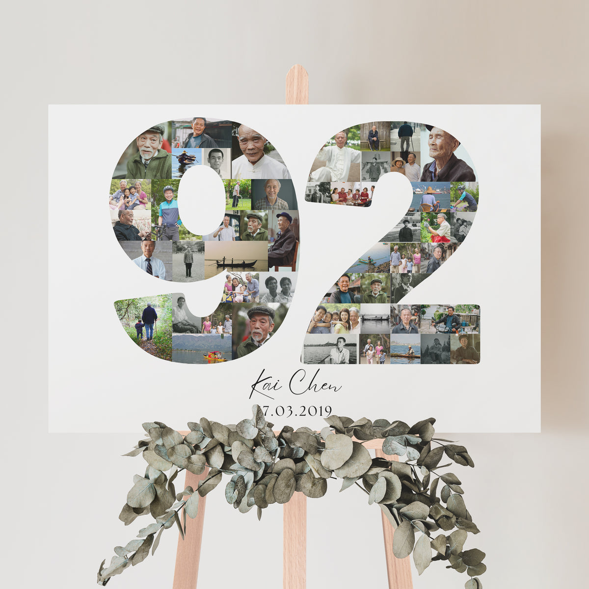 92 Birthday Photo Collage