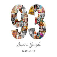 93 Birthday Photo Collage