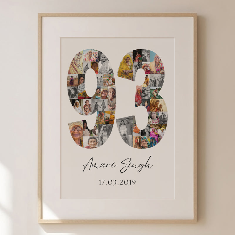 93 Birthday Photo Collage