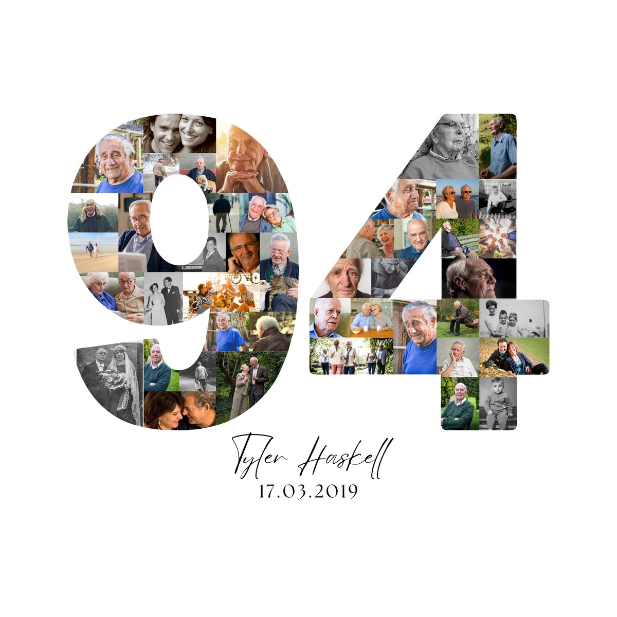 94 Birthday Photo Collage