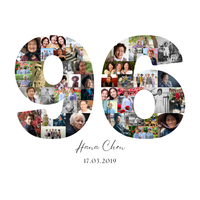 96 Birthday Photo Collage