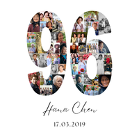 96 Birthday Photo Collage