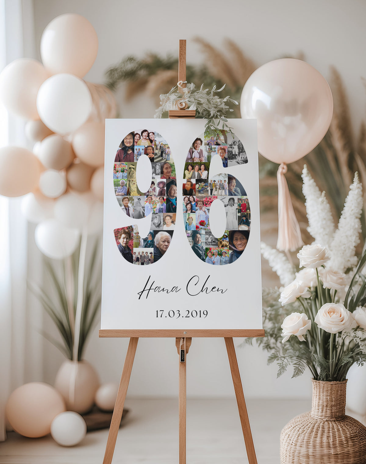 96 Birthday Photo Collage