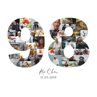 98 Birthday Photo Collage