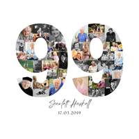 99 Birthday Photo Collage
