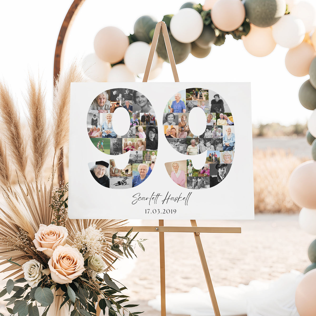 99 Birthday Photo Collage