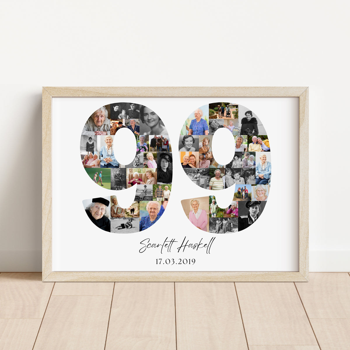 99 Birthday Photo Collage
