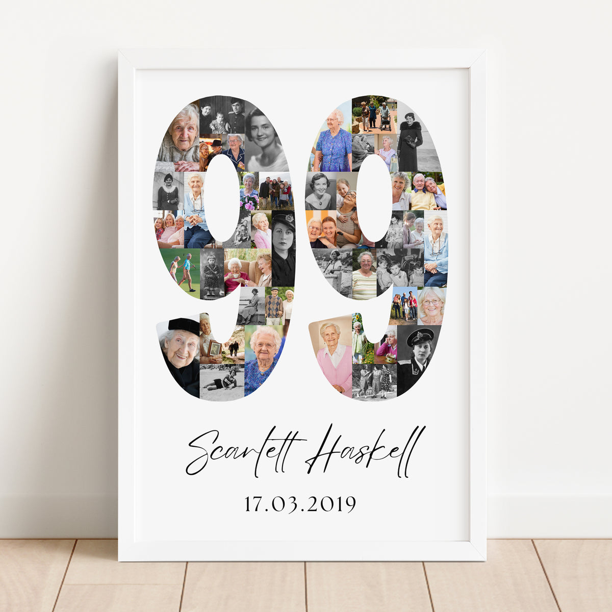 99 Birthday Photo Collage
