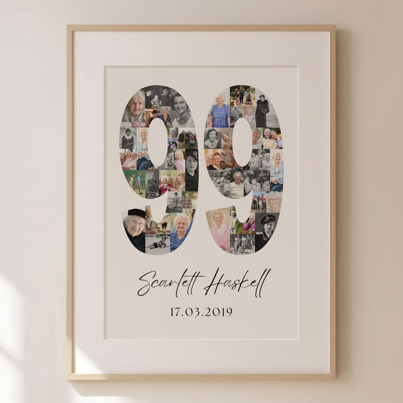 99 Birthday Photo Collage