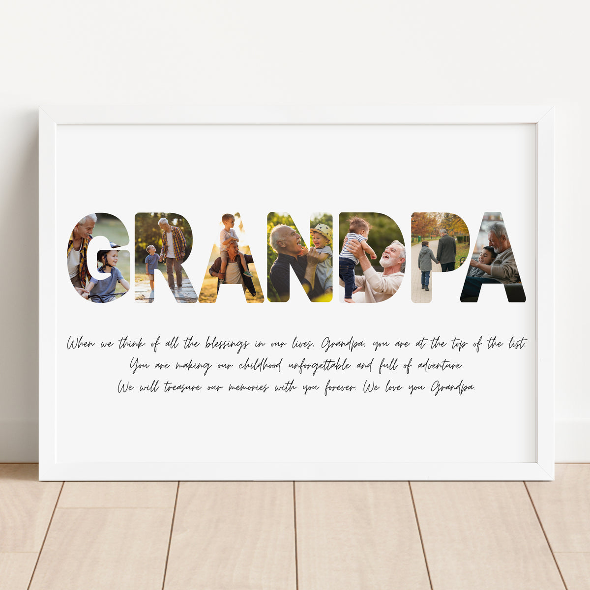 Grandpa - Photo Collage Template for Canva